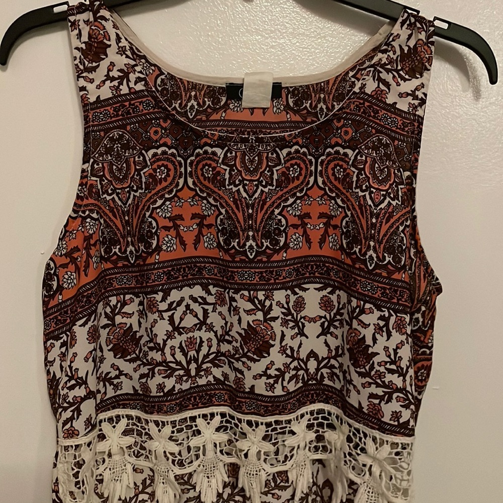 Paisley Print Tank Top